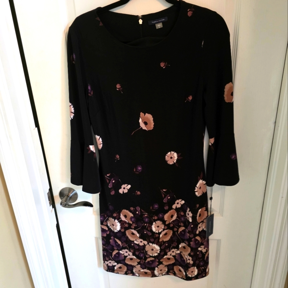 Tommy Hilfiger Floral Black Dress